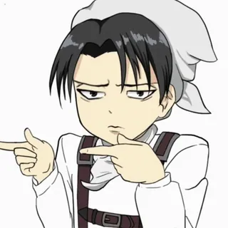 🤏 Levi Ackerman Attack on Titan Anime, Ataque a los Titanes, Levi, Levi Ackerman, Manga, Divertido, Lindo, Chibi telegram sticker
