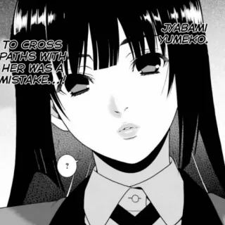 ♣️ Yumeko Jabami Kakegurui TO CROSS PATHS WITH HER WAS A MISTAKE...! anime, manga, kakegurui, gambling, yumeko jabami telegram sticker