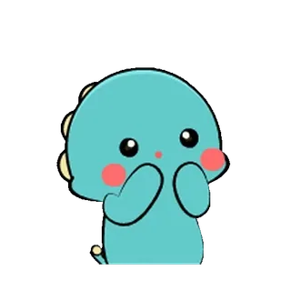 🦕 귀여운, 공룡, 카와이, 만화, 동물 whatsapp sticker