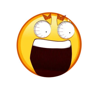 😱 Emoji, zangado, bravo, gritar, berrando, desenho animado telegram sticker
