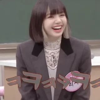 🌼 Lisa ㅋㅋㅋㅋㅋ K-pop, певица, женщина, улыбка, знаменитость, Лиса telegram sticker