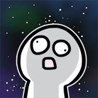 😃 Cartoon, Schockiert, Überrascht, Ausdruck, Figur whatsapp sticker