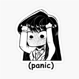 😓 Komi Shouko Komi Can't Communicate (panic) Аниме, Манга, Паника, Коми, Коми не может общаться, Милый, Каваи whatsapp sticker