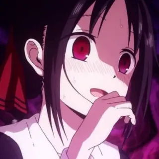 😏 Kaguya Shinomiya Kaguya-sama: Love Is War Аниме, Кагуя Синомия, Манга, Мультфильм, Любовь это война, Школьница, Милый, Краснеет telegram sticker