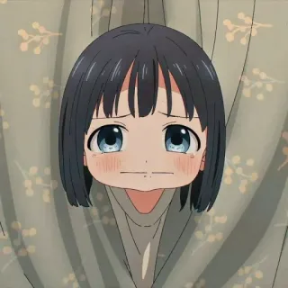 🍥 anime, personagem, menina, rosto telegram sticker