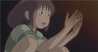 😧 Chihiro Ogino Spirited Away Anime, A Viagem de Chihiro, Chihiro, Ghibli whatsapp sticker