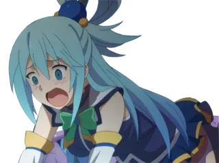 😩 Aqua Konosuba Anime, Kartun, Aqua, Konosuba, Lucu, Ekspresi telegram sticker