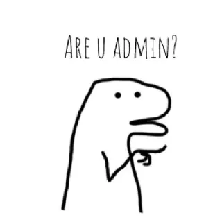 ☁️ ARE U ADMIN? question, administrateur, mème, drôle, internet telegram sticker