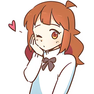😉 여자, 만화, 귀여운, 애니메이션, 스티커 telegram sticker