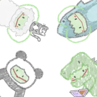 ❤️ fofo, animal, desenho animado, adesivo, personagem, fantasia de animal telegram sticker