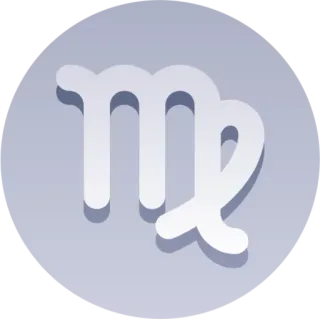 😚 virgo, zodiak, astrologi, horoskop, simbol telegram sticker