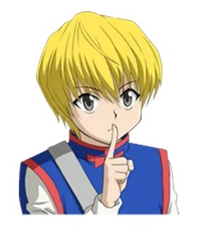 🤐 Kurapika Hunter x Hunter anime, manga, kurapika, hunter x hunter, character, shh, quiet telegram sticker