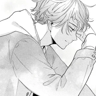 🍳 Anime, Mangá, Retrato, Esboço, Desenho, Menino, Jovem telegram sticker