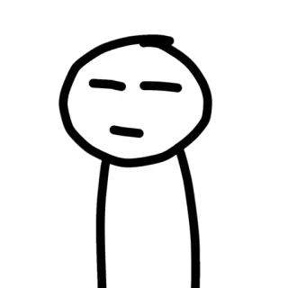 😑 monigote, simple, dibujo animado, personaje, dibujo, minimalista telegram sticker