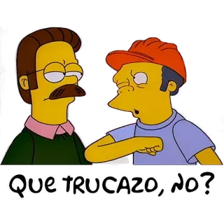 😉 QUE TRUCAZO, NO? I Simpson, Spagnolo, Adesivo, Cartone animato telegram sticker