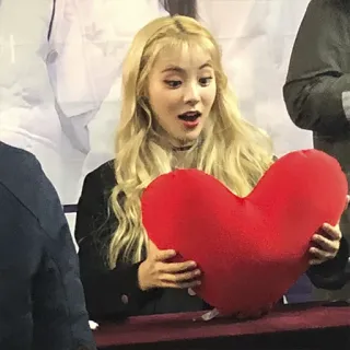 ❤️ mulher, coração, amor, kpop, fofo, pessoa telegram sticker