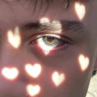 ❤️ eye, heart, person, face, light telegram sticker