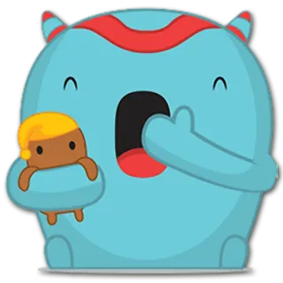 😪 괴물, 귀여운, 졸린, 수면, 만화, 사랑스러운 telegram sticker