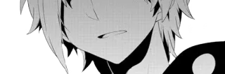 🙂 anime, manga, black and white, face, character telegram sticker