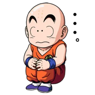 😐 Krillin Dragon Ball anime, manga, Dragon Ball, Krillin, cartoon, character telegram sticker