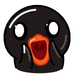 😱 в шоке, удивлен, мультик, эмоция, черное пятно telegram sticker
