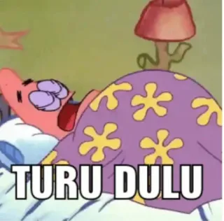 😴 Patrick Star Spongebob Squarepants TURU DULU patrick star, spongebob squarepants, sleeping, turu dulu, meme telegram sticker