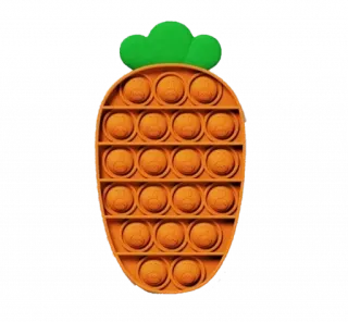 🥕 胡萝卜, Pop It, 玩具, 指尖玩具, 橙色, 绿色 telegram sticker