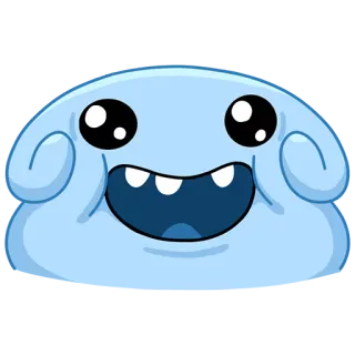 😍 Blob, Kartun, Lucu, Monster, Senang, Karakter, Ilustrasi whatsapp sticker