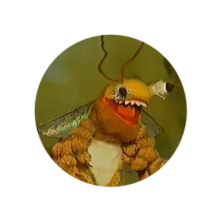 🤪 monstre, marionnette, créature, insecte, vintage, horreur telegram sticker