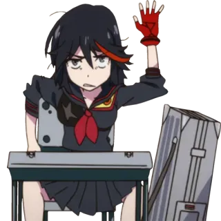 🖐 Ryuko Matoi Kill la Kill Anime, Studentessa, Kill la Kill, Ryuko Matoi, Cartone animato whatsapp sticker