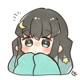 ☁️ くえ Anime, Manga, Schattig, Personage, Illustratie, Kunst whatsapp sticker