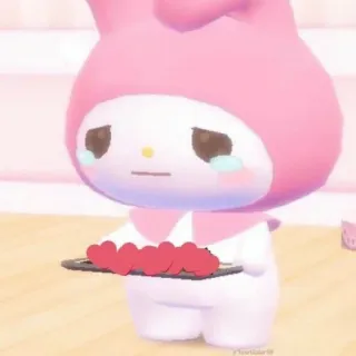 🌷 My Melody มายเมโลดี้, ซานริโอ, น่ารัก, คาวาอิ, สีชมพู, ตัวการ์ตูน telegram sticker