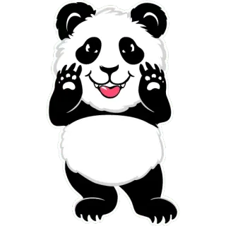 🤗 パンダ, 動物, 可愛い, マンガ, かわいい, クマ telegram sticker