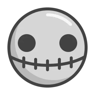 💀 crâne, emoji, sticker, mort, effrayant, halloween telegram sticker