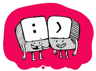😔 キーボード, 絵文字, 幸せ, 漫画, キー, 文字 telegram sticker
