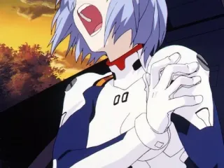 🌟 Rei Ayanami Neon Genesis Evangelion Anime, Charakter, Eva, Rei Ayanami, Evangelion, Schreiend, Mädchen, Anime Mädchen telegram sticker