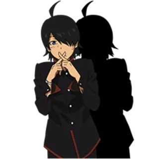 ❌ Anime, Shhh, Silenzio, Dito sulle labbra, Personaggio telegram sticker