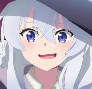 😅 Elaina Wandering Witch: The Journey of Elaina anime, witch, magic, wandering witch, elaina, waifu, anime girl telegram sticker