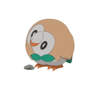 🤔 Rowlet Pokemon pokemon, rowlet, owl, cartoon, cute, anime telegram sticker