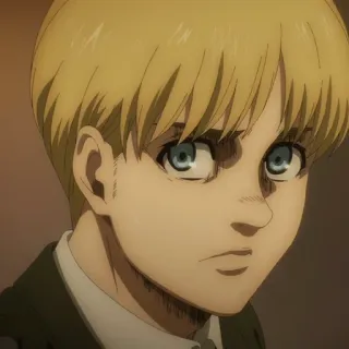 ⚔️ Armin Arlert Attack on Titan Anime, Armin Arlert, Attack on Titan, AOT, Personagem, Retrato telegram sticker