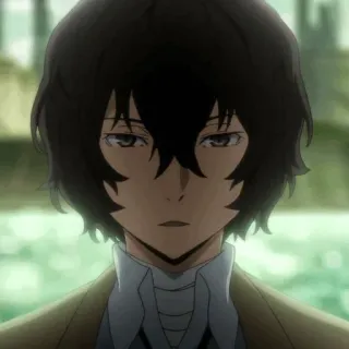 ✨ Dazai Osamu Bungo Stray Dogs อนิเมะ, ดาไซ โอซามุ, Bungo Stray Dogs, ภาพเหมือน, ตัวละคร telegram sticker