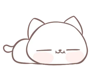 💭 แมว, น่ารัก, สัตว์, คาวาอิ, สติกเกอร์, ขี้เกียจ, ง่วง telegram sticker