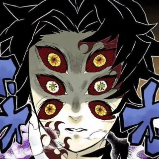 🌓 Kokushibo Demon Slayer quỷ, anime, thượng huyền, mắt, đáng sợ telegram sticker
