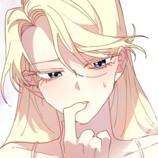🪞 anime, girl, blonde, character, woman, manga, art telegram sticker
