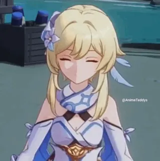 💛 Lumine Genshin Impact Anime, Videojuego, Personaje, Rubia, Genshin Impact, Lumine telegram sticker