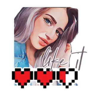 ♥️ like it сердце, здоровье, лайк, девушка telegram sticker