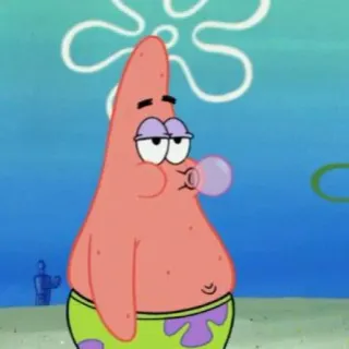 🍨 Patrick Star SpongeBob SquarePants cartone animato, gomma da masticare, rosa, stella marina, Spongebob telegram sticker