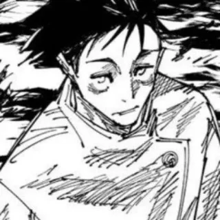 ☠ Yuta Okkotsu Jujutsu Kaisen аниме, манга, уставший, колдун telegram sticker