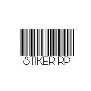 ✍ STIKER RP codice a barre, adesivo, bianco e nero whatsapp sticker