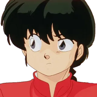 😦 Ranma Saotome Ranma ½ Anime, Artes marciales, Comedia, Años 80, Manga whatsapp sticker
